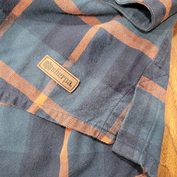 Men's Sherpa Adventure Gear Soft Flannel Shirt Long Sleeve Button Front Large - Picture 5 of 13